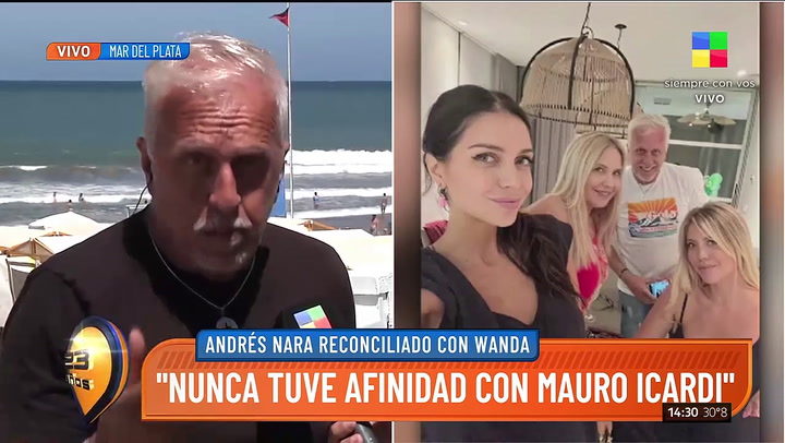 Andrés Nara y su novia Alicia cuentan cómo fue la reconciliación con Nora y Wanda