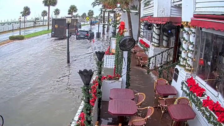 Tropical Storm Nicole hits Florida flooding St. Augustine downtown streets