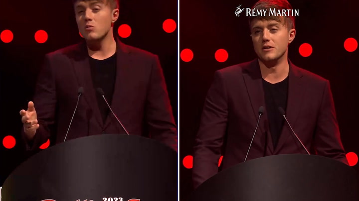 Roman Kemp close to tears as he gives speech for Lewis Capaldi