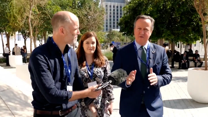 David Cameron defends Britain's 'unbelievably strong' climate record at Cop28