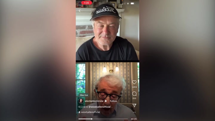 Alec Baldwin shouts about his dogs in Spanish during chaotic Woody Allen Instagram interview