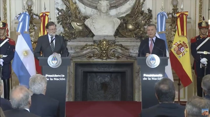 Declaración conjunta de Macri y el presidente de España, Mariano Rajoy