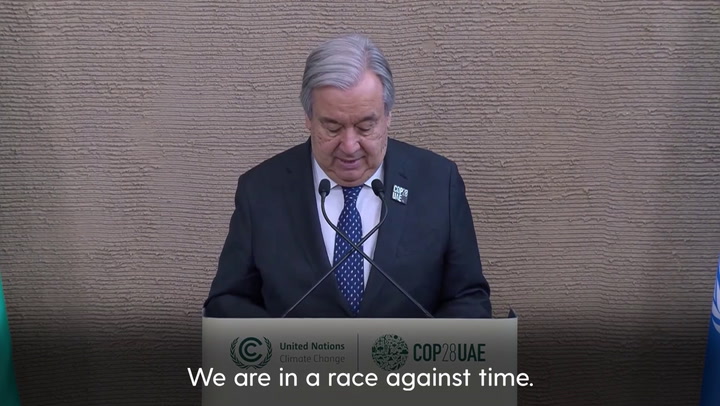 “We Are In A Race Against Time” Says Un Secretary-general Antonio Guterres At Cop28