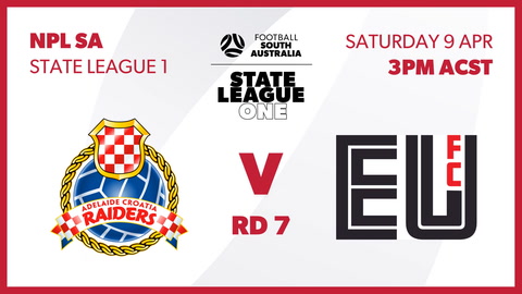 9 April - NPL SA State League 1 - Round 7 - Adelaide Croatia Raiders v Eastern United