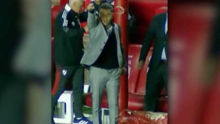 La reacción de Gallardo en el gol de Juanfer