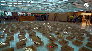 El aeropuerto de Ezeiza ya tiene su propio sol: como es la obra de 2 toneladas que hizo un gran artista argentino