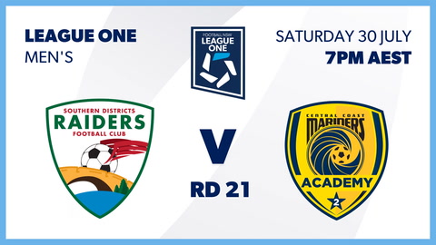 SD Raiders FC FNSW One v Central Coast Mariners FC FNSW One