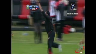 El Tano Pasini festejó el gol salvador de Chaca.