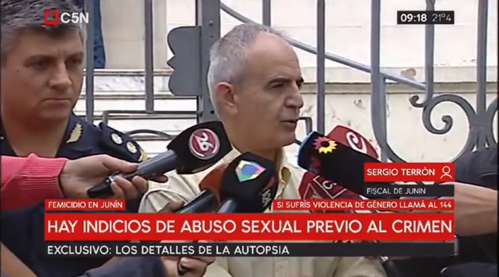 “Abusó de ella y la ahorcó con un cable”, dijo el fiscal de Junín sobre el crimen de Camila Borda