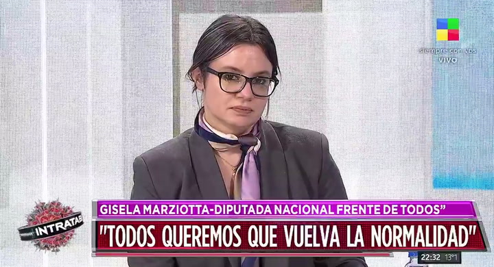 Fuerte cruce entre Gisela Marziotta y Eduardo Gerome al aire en Intratables - Fuente: América TV