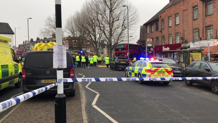 Firefighters and police at scene after London bus crash leaves several injured