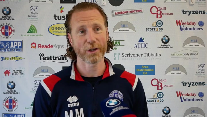 Aldershot Town manager Mark Molesley delivers bizarre pre-match interview