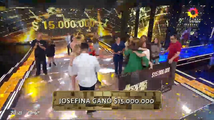 Josefina gano $15.000.000 en Los 8 escalones