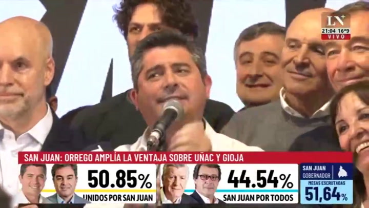 La palabra de Marcelo Orrego tras el resultado electoral provisorio