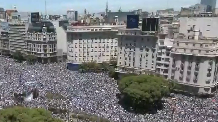 Argentina team parades around Buenos Aires, President declares today a national holiday