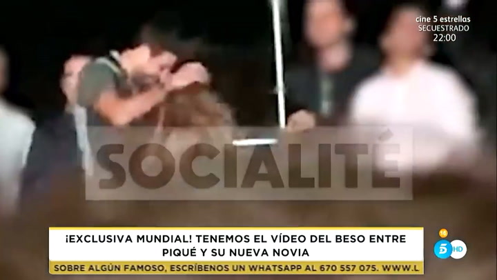El video que evidencia el beso entre Piqué y su nueva novia Clara Chía