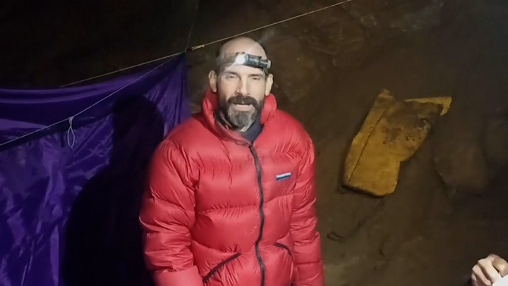 Trapped American explorer sends video message from inside Turkish cave