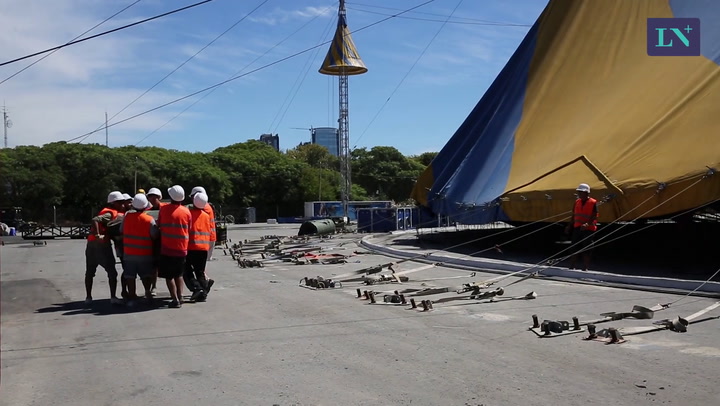 El Cirque Du Soleil levanta la gran carpa azul y amarilla en Buenos Aires