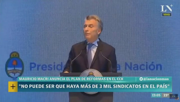 Tenemos que trazar una línea de austeridad', dijo Macri al anunciar el plan de reformas