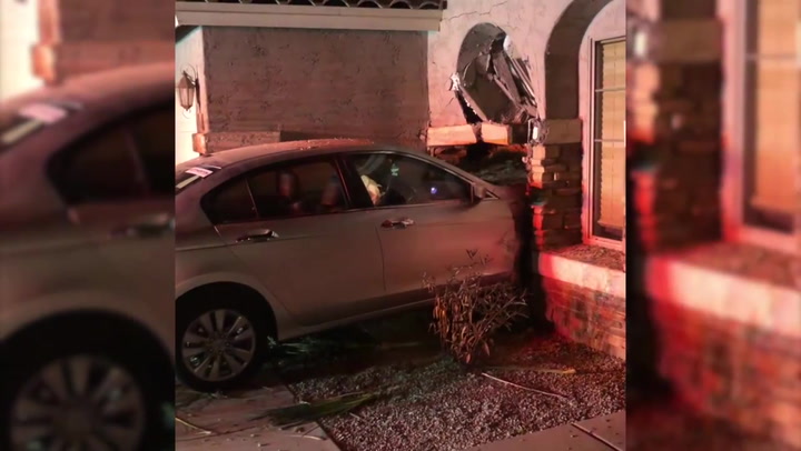 Car embedded into wall of house after teen driver became ‘distracted by vape pen’