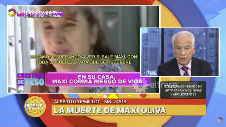 Alberto Cormillot rompió el silencio y habló de la muerte de Maxi Oliva - Fuente: El trece