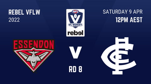 9 April - VFLW Round 8 - Essendon v Carlton