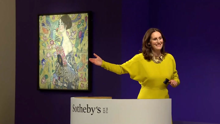 Gustav Klimt’s ‘Lady With A Fan’ sets European record and sells for £74m in London auction
