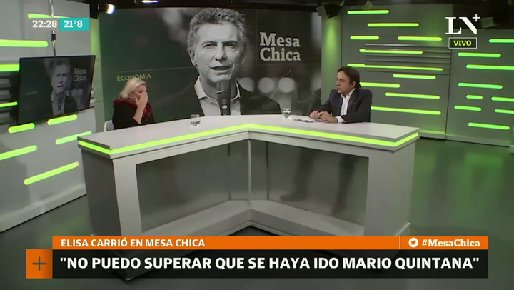 Elisa Carrió: 'Las diferencias que tengo con Macri son clarísimas: Iecsa y Energía'