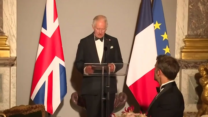 King Charles recalls Queen Elizabeth's ties to France at state banquet in Versailles