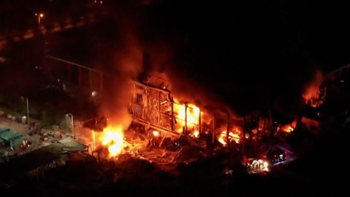 Several killed and many injured in fiery explosion at golf ball factory in Taiwan