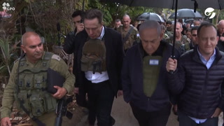 Elon Musk visitó junto a Netanyahu uno de los kibutz atacados por Hamas en el sur de Israel