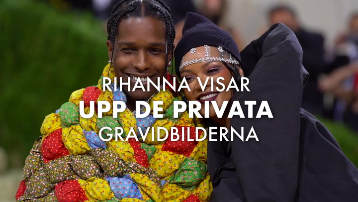 TV: Rihanna visar privat gravidbild på växande magen