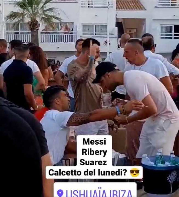 Messi con Ribery en Ushuaia