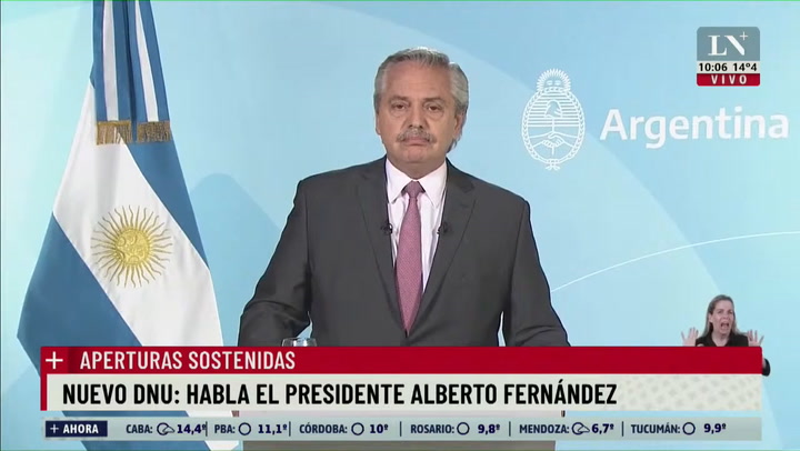 Alberto Fernández anuncia que desde mañana habrá “aperturas sostenidas y progresivas”