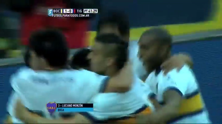 Gol De Monzón. Boca 1 - Tigre 0. Fecha 29. Primera División 2015. Fpt.