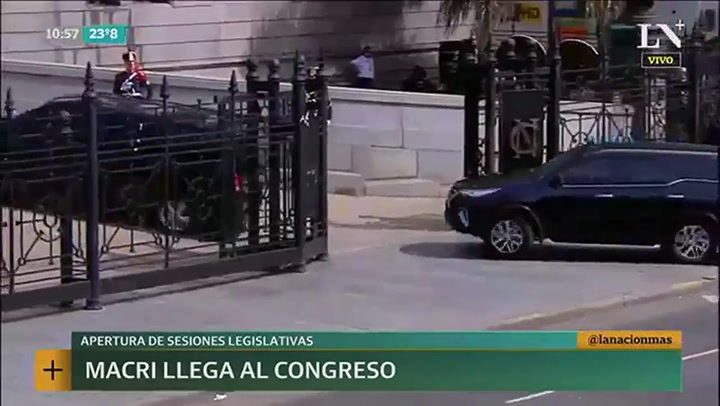 La llegada de Mauricio Macri y Gabriela Michetti al Congreso de la Nación