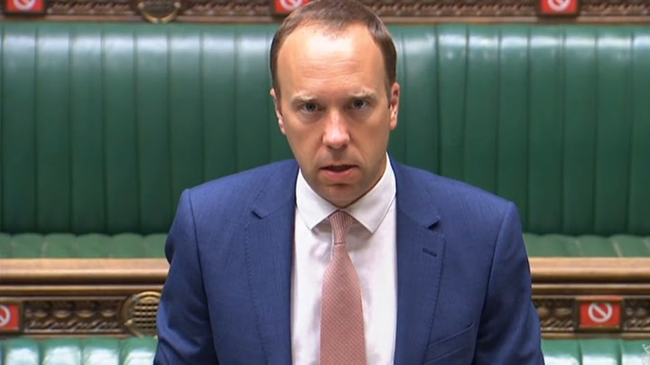 Watch live as Matt Hancock addresses MPs on delay to easing of Covid restrictions