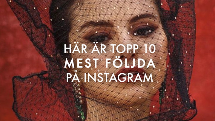 Här är topp 10 mest följda på Instagram