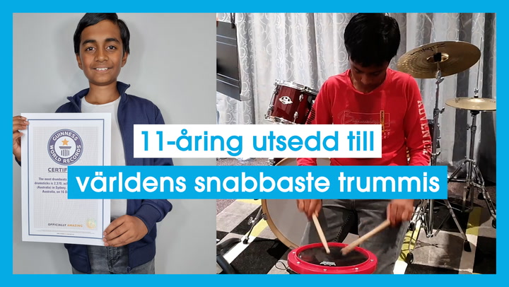11-åring utsedd till världens snabbaste trummis