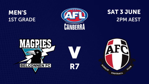 Belconnen Magpies - AFL Canberra Mens v Ainslie Tricolours Football Club - AFL Canberra Women