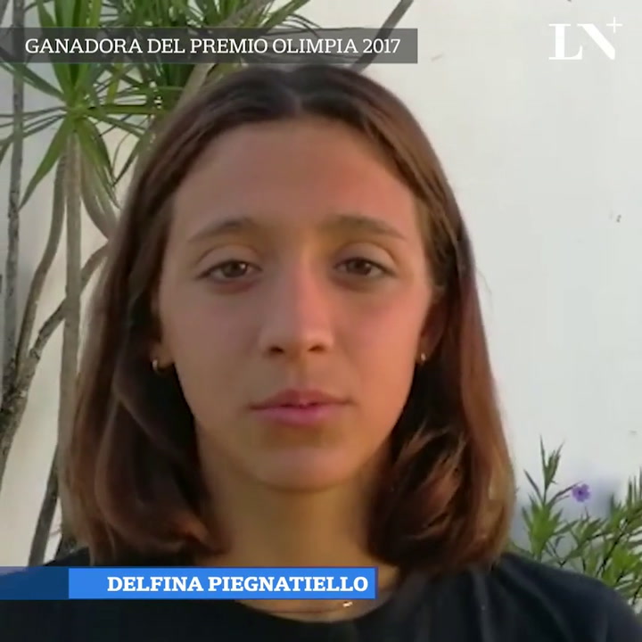 El mensaje de Delfina Pignatiello, ganadora del premio Olimpia 2017