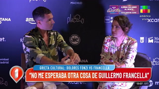Dolores Fonzi criticó a Guillermo Francella por sus dichos a favor de Javier Milei