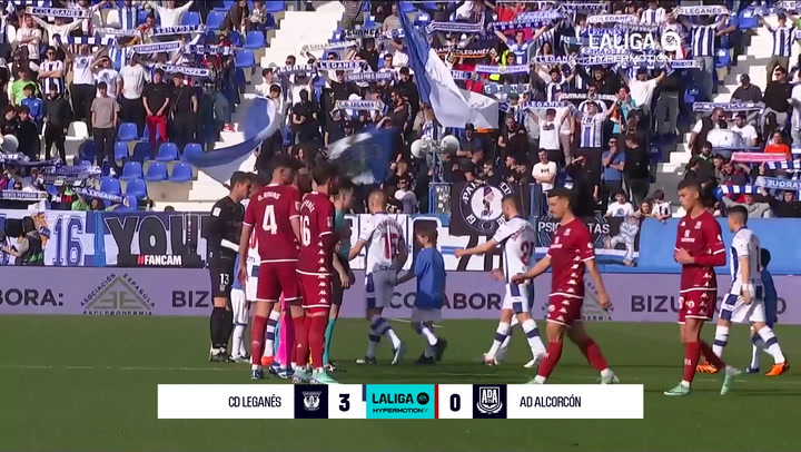 CD Leganés 3 - 0 AD Alcorcón : resumen y goles | LaLiga Hypermotion (J27) MEDIAPRO El Albace