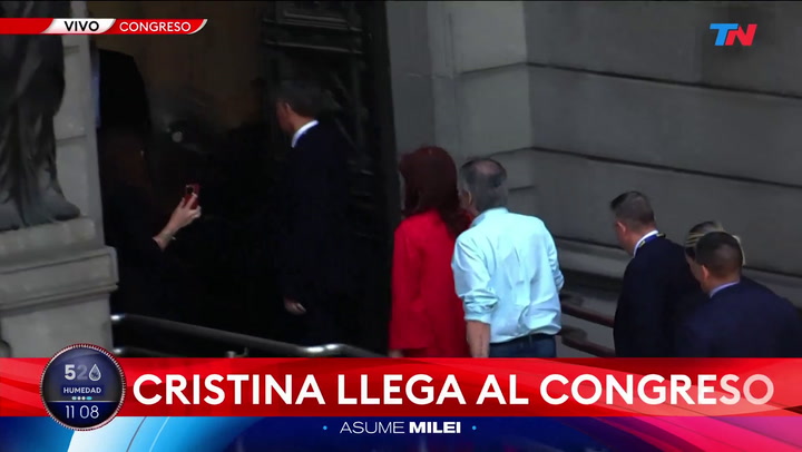 El grosero gesto de Cristina Kirchner al entrar al Congreso para la jura de Milei
