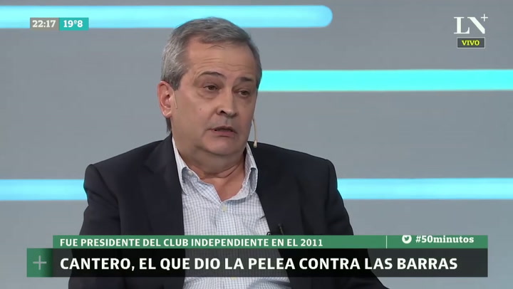Javier Cantero: 'En la pelea con los barras, Grondona muñequeaba'
