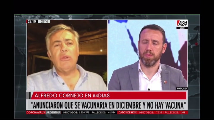 Alfredo Cornejo, sobre la vacuna de Pfizer: 'Hay muchas sospechas acerca de si se le ha pedido coima