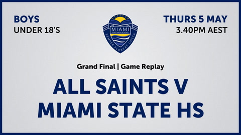 5 May - Miami 7s Boys U18s - All Saints v Miami SHS