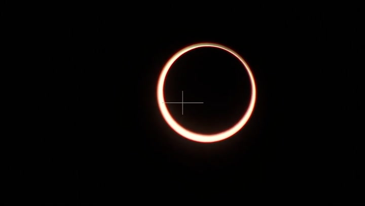 Spectacular 'ring of fire' annular eclipse appears over the Americas