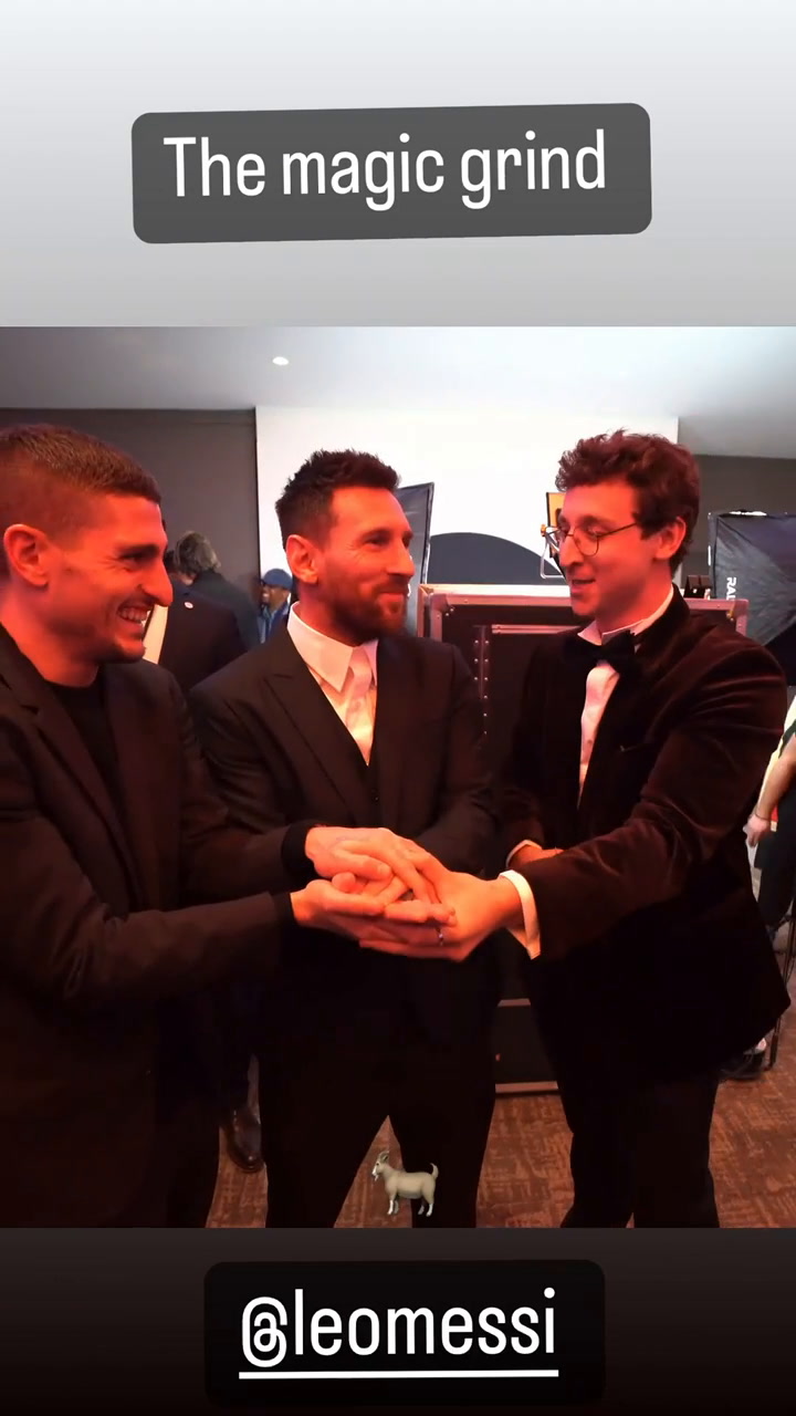 Leo Messi pasó una noche muy divertida con su compañero Verratti y un reconocido mago
