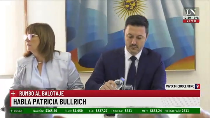 Patricia Bullrich confirmó su apoyo a Milei en el balotaje: "Ratificamos los valores del cambio y la libertad"